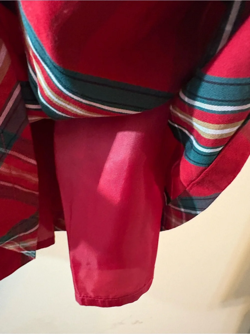 Carter’s Christmas dress girls SZ 7 red green plaid sleeveless satin holiday NWT